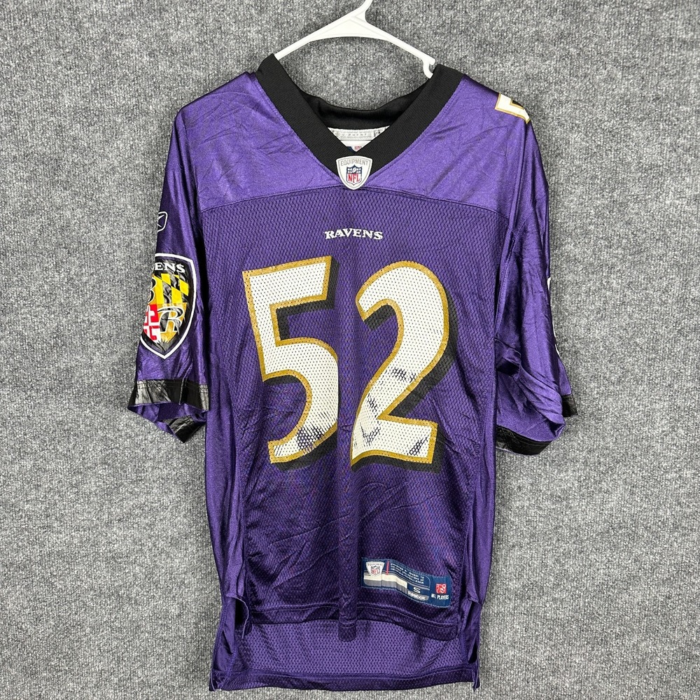Reebok Ray Lewis Baltimore Ravens Jersey Mens Small Purple NFL Equipment 52 S
